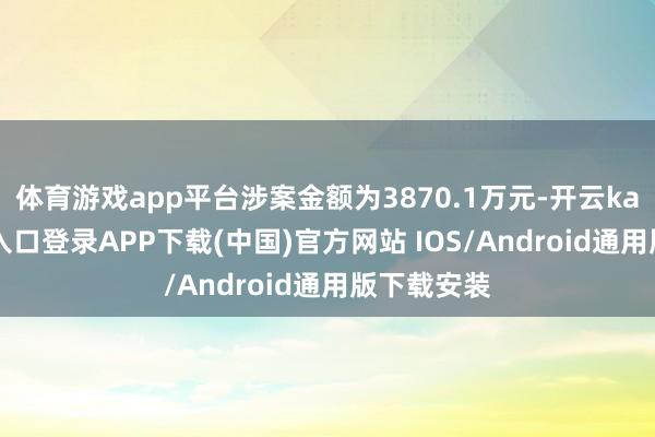 体育游戏app平台涉案金额为3870.1万元-开云kaiyun登录入口登录APP下载(中国)官方网站 IOS/Android通用版下载安装