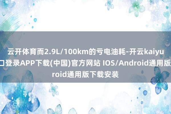 云开体育而2.9L/100km的亏电油耗-开云kaiyun登录入口登录APP下载(中国)官方网站 IOS/Android通用版下载安装